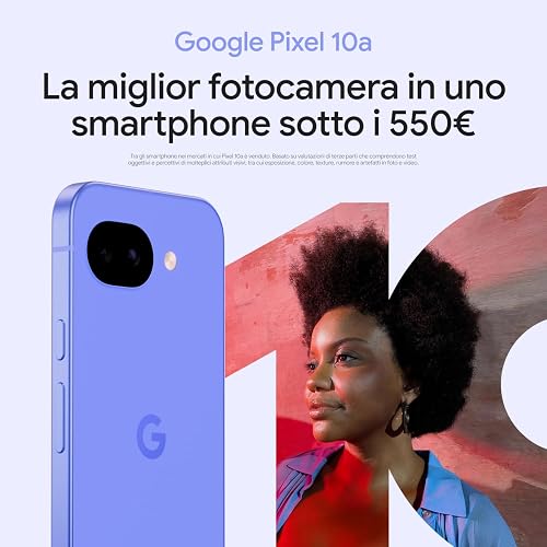 Google Pixel 10a - 7 anni di nuovi aggiornamenti e funzionalità, oltre 30 ore di autonomia, Guida fotografica, Gemini Live, Sicurezza Pixel - Nero ossidiana, 256GB - 2