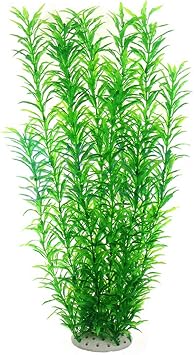 Norgail Large Aquarium Plants Artificial Plastic Fish Tank Plants Decoration Ornaments Safe for All Fish 21 Inches Tall Green 1pcs