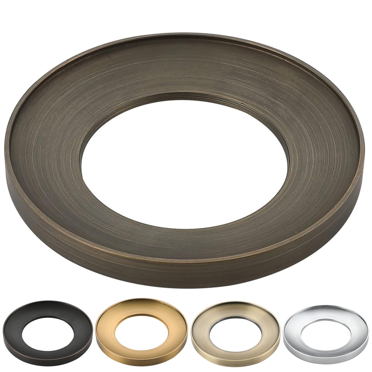 Solid Brass Farmhouse Bathroom Basin Mounting Ring for Glass Vessel Sink Antique Brass