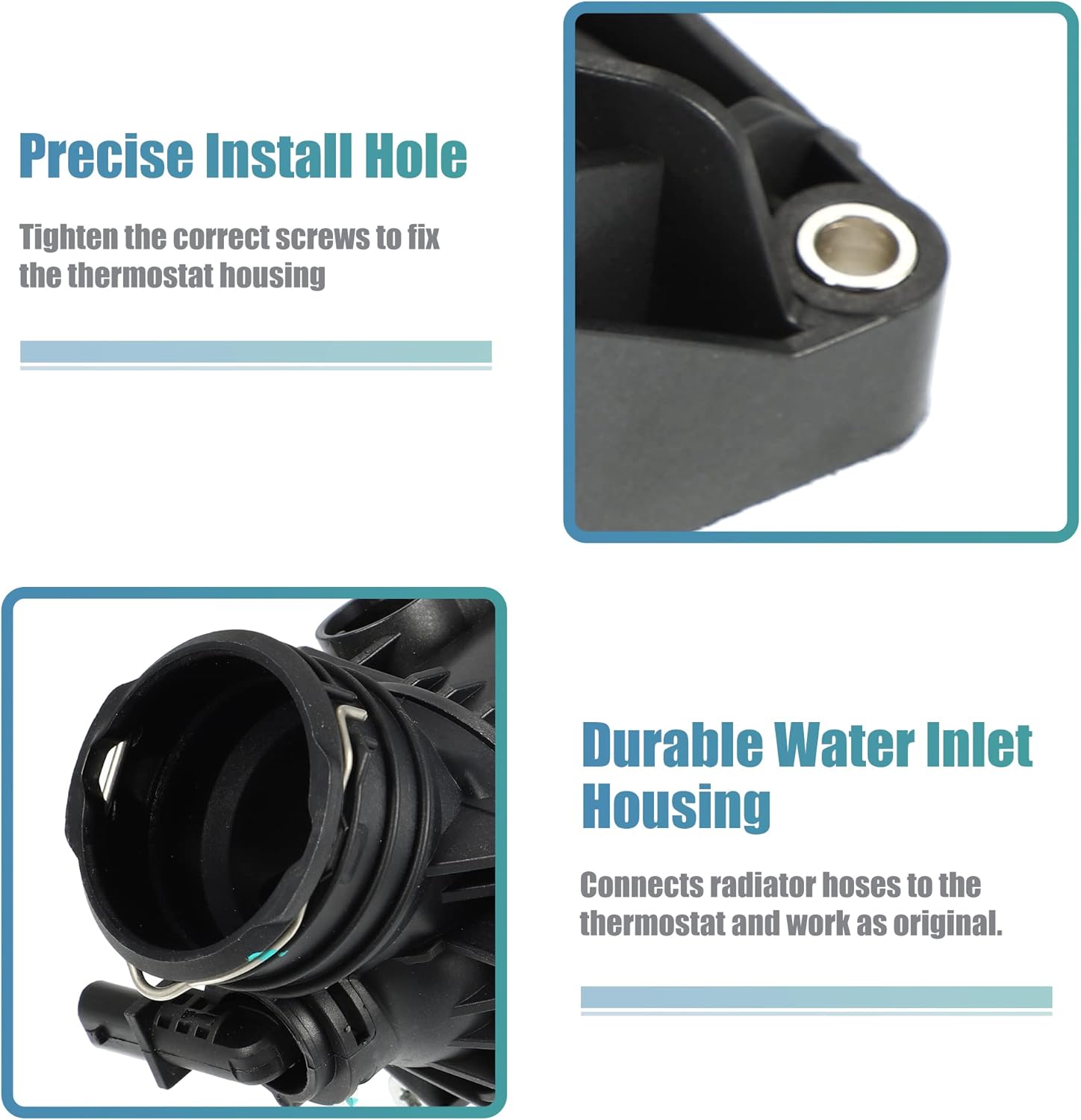 X AUTOHAUX Engine Coolant Thermostat Housing Assembly for Mercedes-Benz C400 E400 SL450 CLS400 GLE450 AMG 902-5843 2762000315 785-212 2762000315