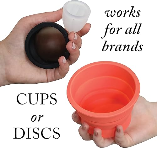 Miniatura 3 de MOONTHLIES Esterilizador de copa menstrual, limpiador de discos menstruales, taza de periodo o estuche de viaje de disco, agitador multiusos para