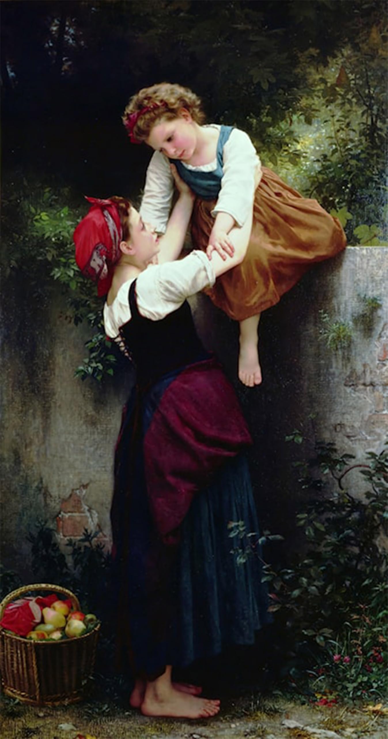 ARTXLXXBN Famous Art Print Poster Vintage Wall Art Petites Maraudeuses by William Adolphe Bouguereau Canvas Art Poster for Home Decor 60x90cm