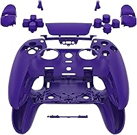 Vista 10 de eXtremeRate Full Set Shell with Buttons Touchpad Cover Compatible with ps5 Edge Controller, Black Custom Replacement Decorative Trim Shell Front