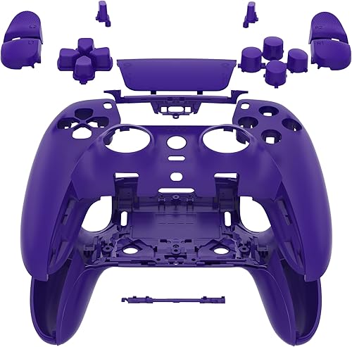 Miniatura 10 de eXtremeRate Full Set Shell with Buttons Touchpad Cover Compatible with ps5 Edge Controller, Black Custom Replacement Decorative Trim Shell Front