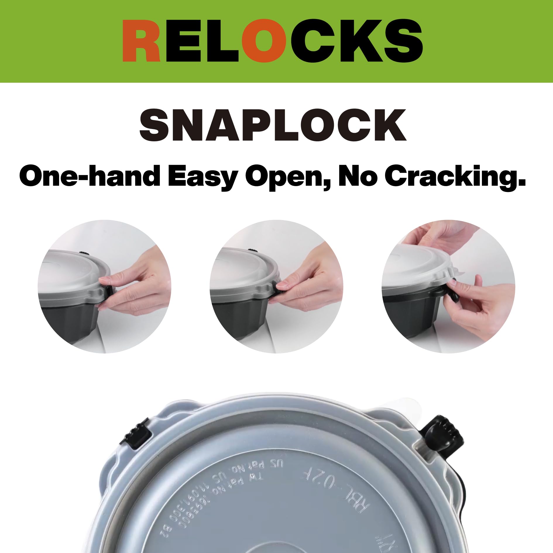 RELOCKS Plastic Chicken Roaster Storage Container with Lid, Takeout and Takeaway Needed with Heat and Freezer Safe, Microwavable and Washable, 10 Packs