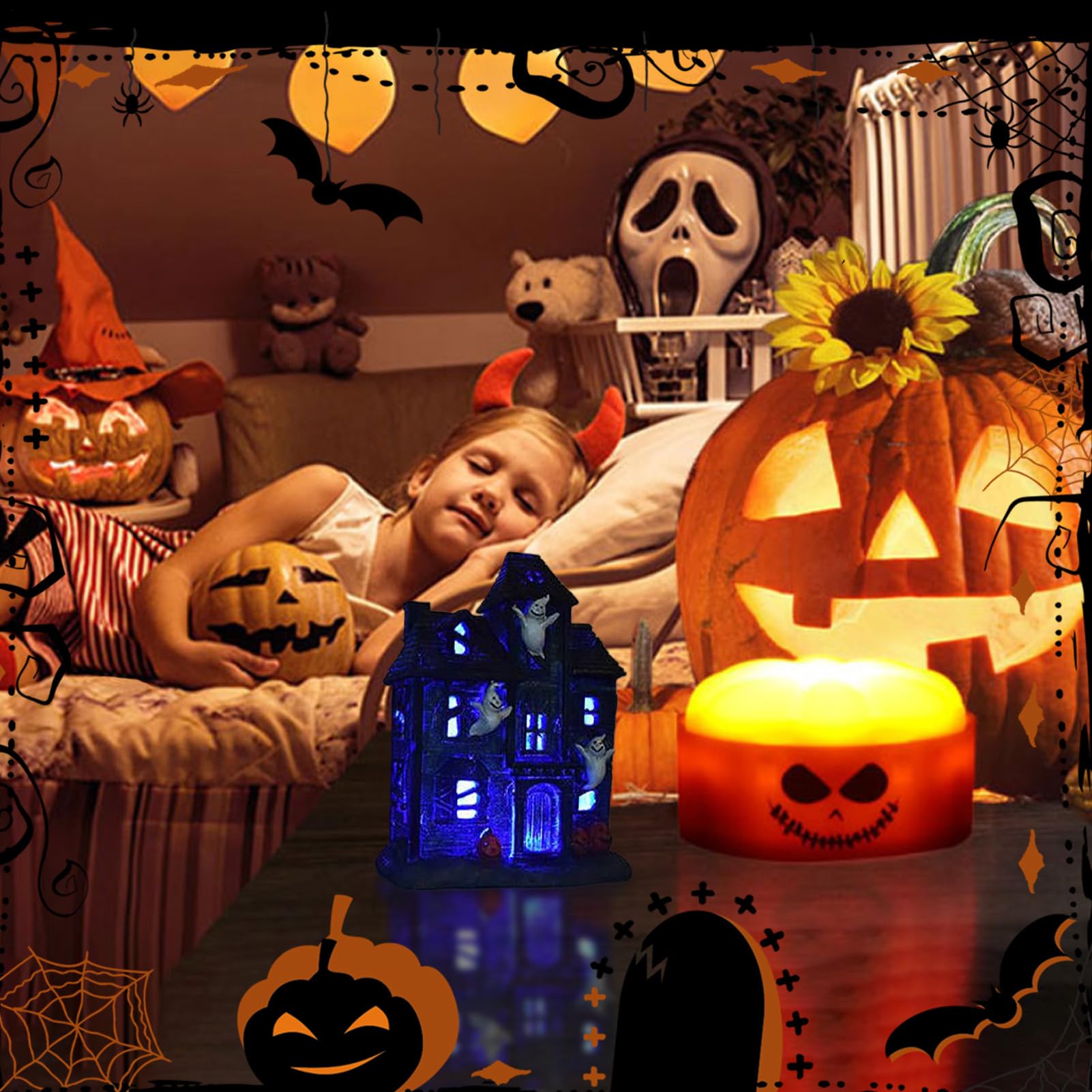 Halloweenowa Wioska Halloween Dekoracje Straszne Ozdoby Stołowe
