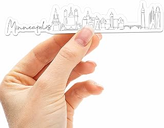 Minneapolis Skyline Sticker for Hydroflask Water Bottle - Cute Twin Cities Midwest Decals for Laptop - Cool St Paul Minnesota Gifts