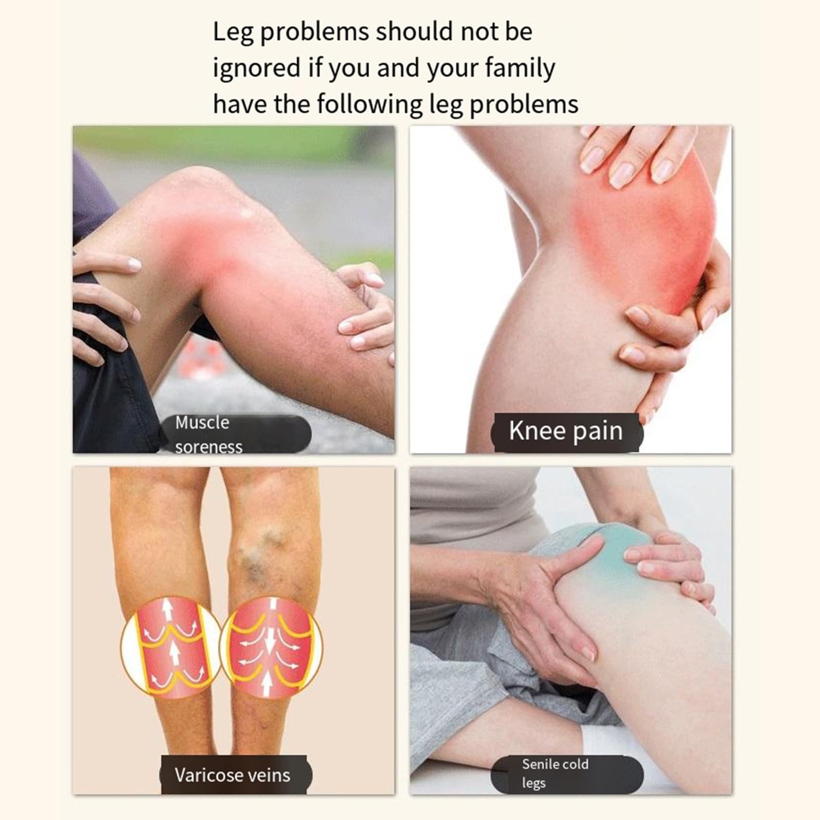 Massaggiatore per gambe a compressione d'aria a 360°, pressione dell'aria riscaldata, polpaccio, piede, favorisce la circolazione sanguigna, dispositivo per massaggio di rilassamento muscola