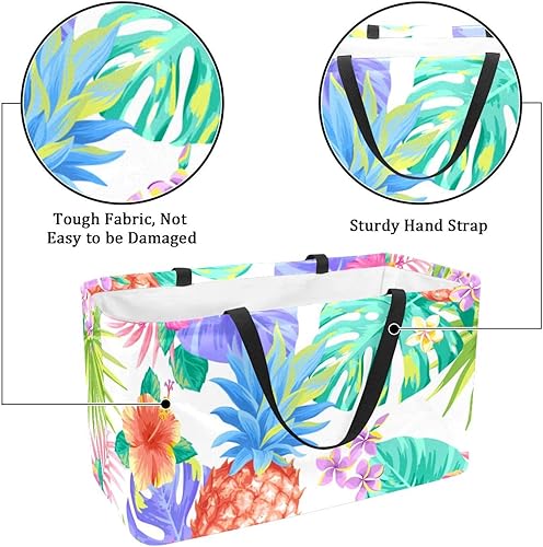 Miniatura 2 de Bolsa de compras reutilizable para comestibles, bolsa de compras grande, plegable, para almacenamiento, ropa de picnic, brillante, colorido,