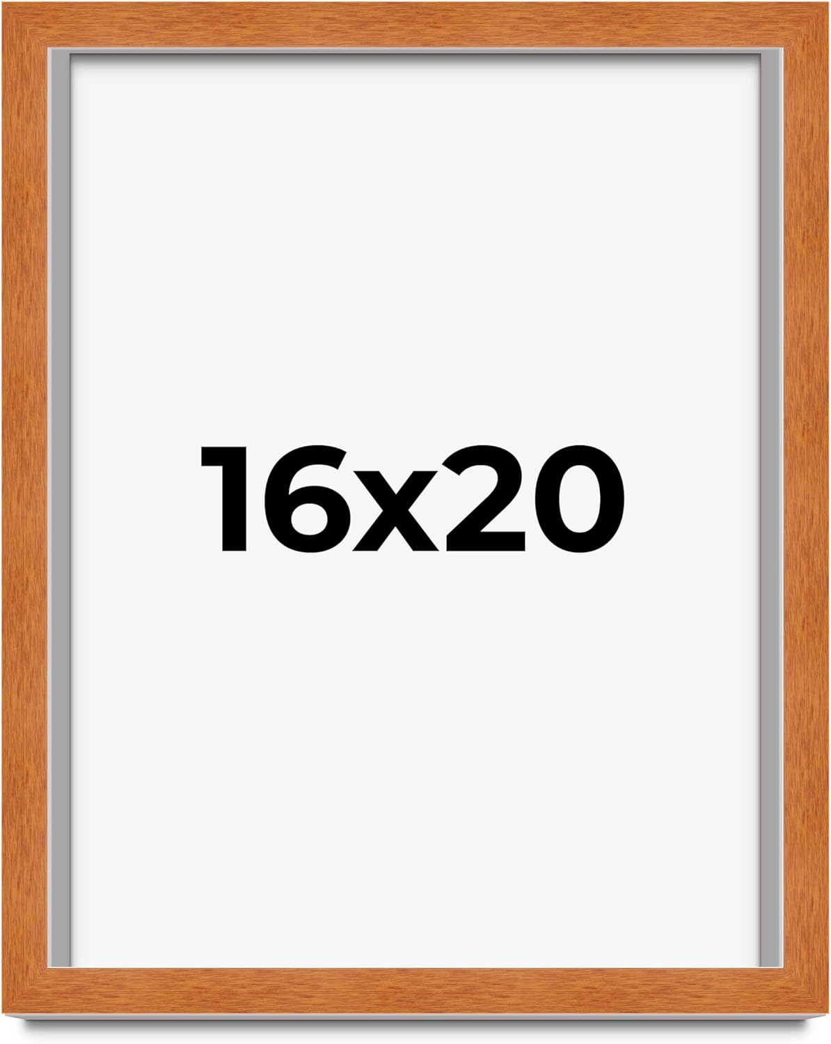 Honey Pecan 16x20 Wood Shadow Box Display Frame with White Acid-Free Backing UV Acrylic & Hanging Hardware - with 3/4" Usable Depth - Great Baby Shadow Box Shadowbox