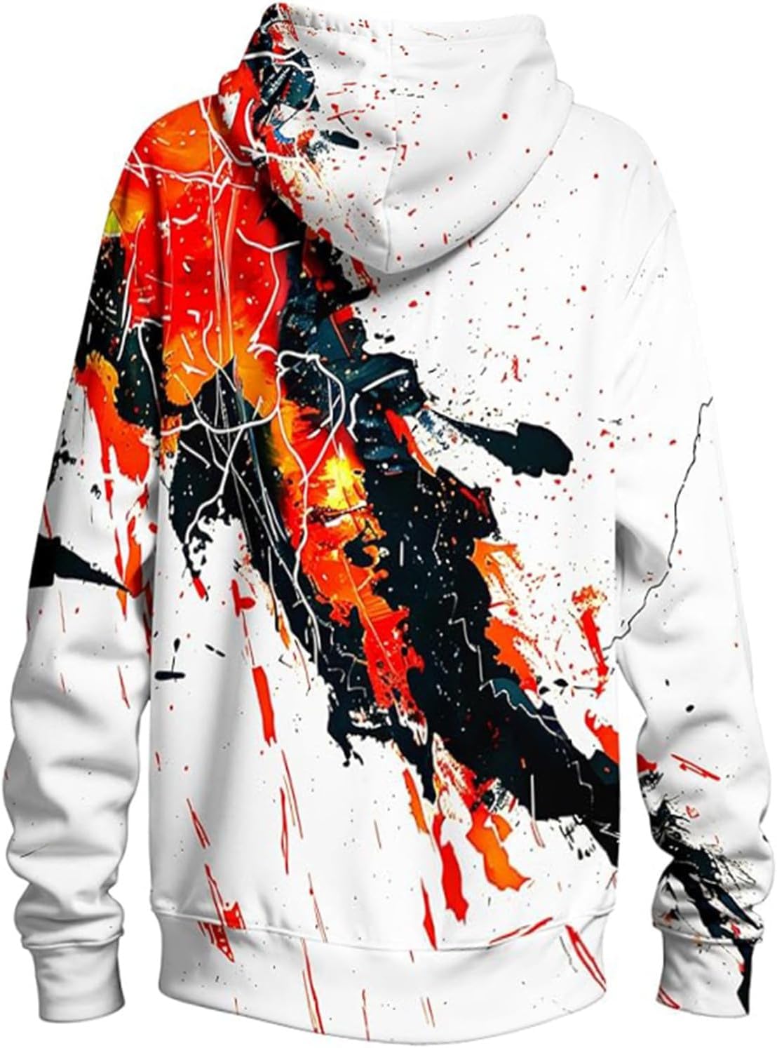 Big And Tall Hoodies For Men Long Sleeve Printed Pullover Sweatshirts Plus Size Comfy Outfit With Pocket For Walking Outdoor