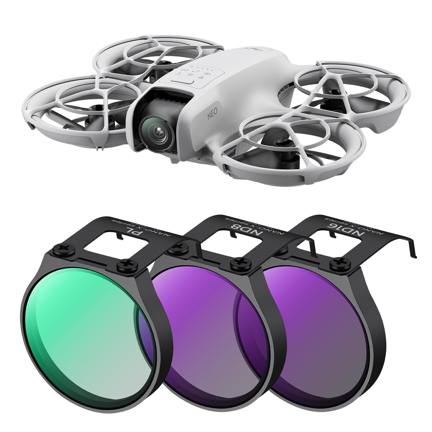 K&F CONCEPT ND & CPL Filter Set Kompatibel mit DJI NEO, 3er-Pack CPL, ND8, ND16 Polarizer Neutral Density Drone Lens Filter, Multi-Coated HD Optical Glass Blendreduzierung und Lichtkontrolle
