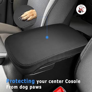 INTGET Car Center Console Armrest Cover for Toyota Tacoma Accessories 2005-2015 Leather Tacoma Middle Console Arm Rest Box Lid Seat Cover Protector Cushion Saver