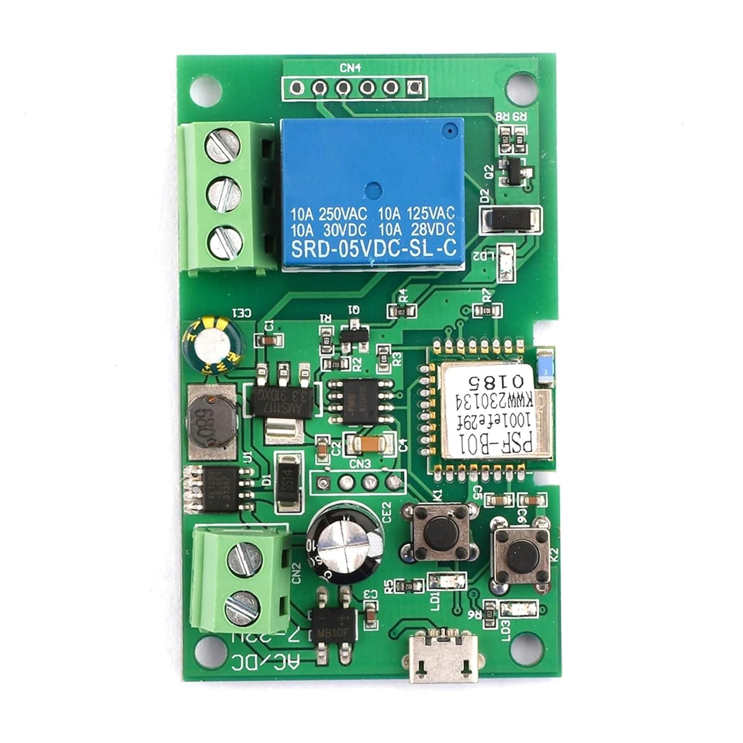 Switch Module DC7-32V WiFi Relay Module Remote Control Self-Lock Delay Relay for Smart Intelligent Home