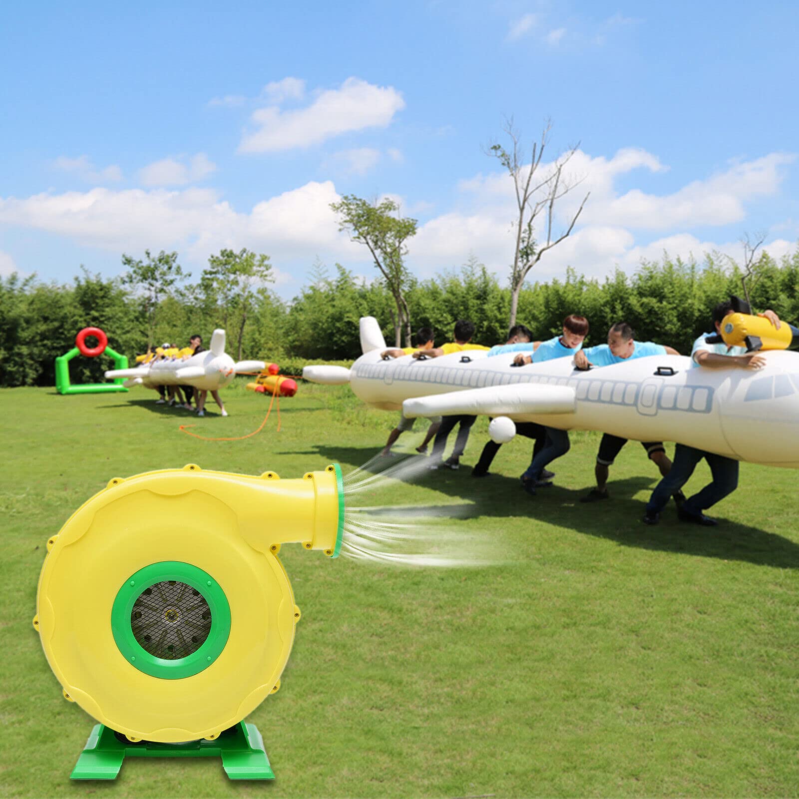 LIYUANJUN 450W Air Blower, 0.6HP 3300RPM Commercial Inflatable Bounce House Air Pump Blower Fan, Pump Fan for Inflatable Tents, Movie Screens, Castles, Water Bounce House