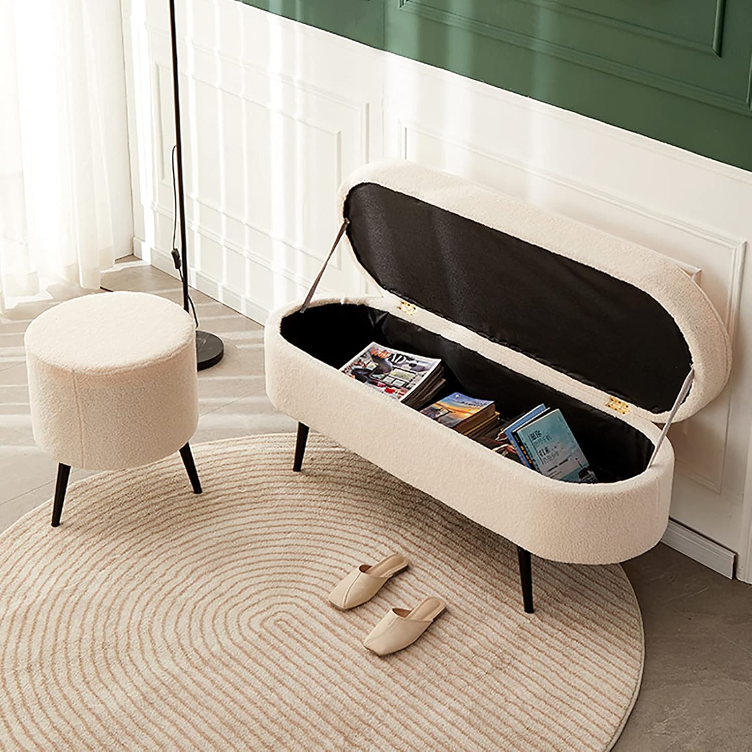 無印良品 ゆったり座れるアームレスソファ用 オットマン ポリエステル