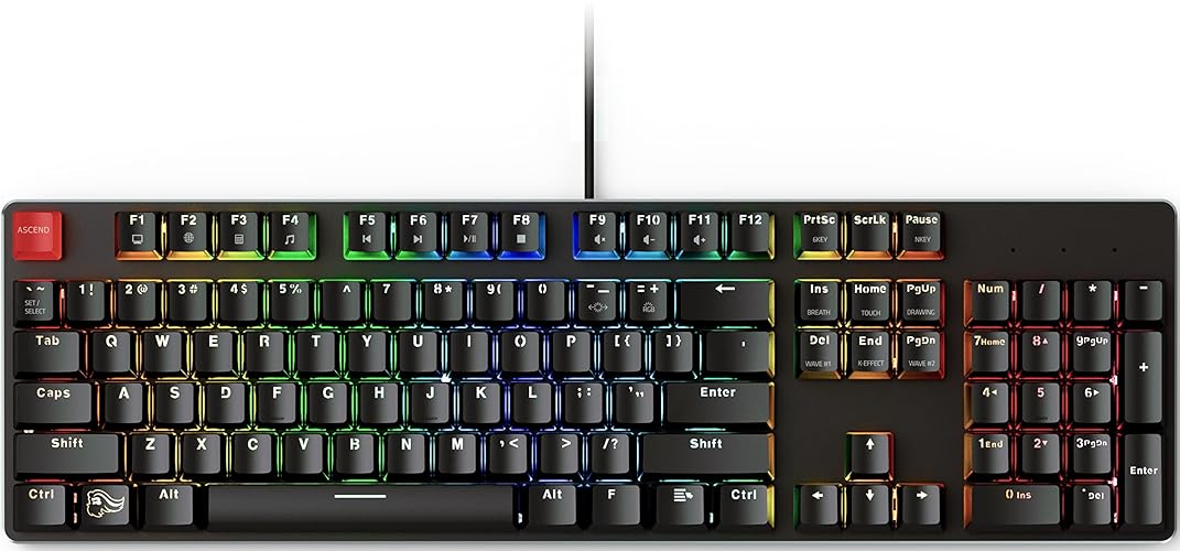 Glorious Custom Gaming Keyboard - GMMK 100% Percent Full Size - USB Wired Mechanical Keyboard - RGB Hot Swappable Switches & Keycaps - Black Metal Top Plate - English - Black
