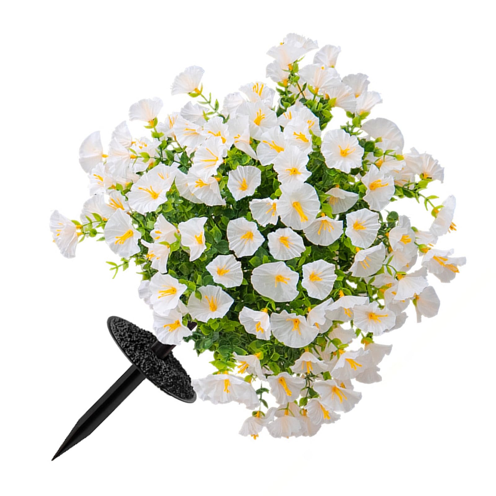 NVOQILIN Weatherproof Morning Glory Flower with Stake Realistic Artificial Plant for Garden Yard Patio Fraudulent Flowers