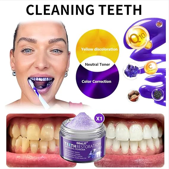 ODALIT Teeth Restoration Mineral Powder,Mineral Tooth Powder,freshen Breath,Protect Teeth and Gums (2)