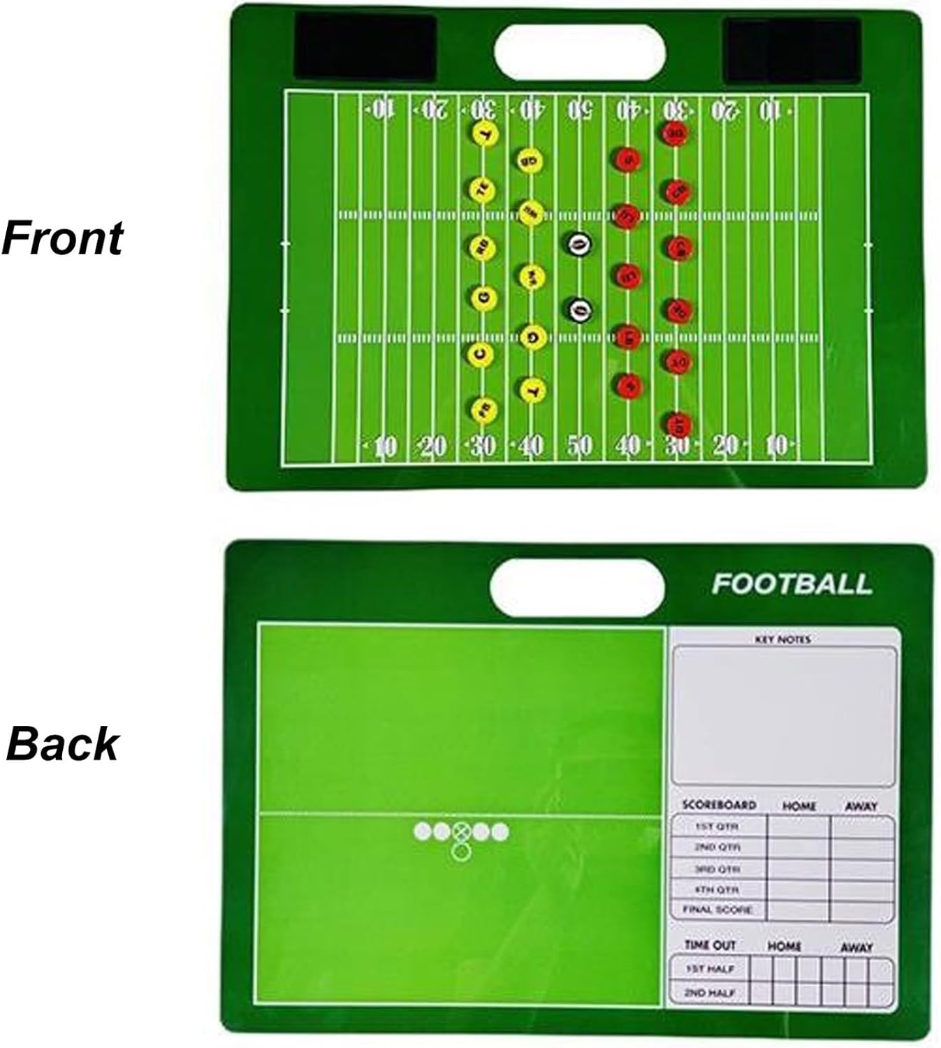 Rugby Clipboard for Coaches, Rugby Magnetic Coaching Board, with Marker, Sturdy Material, Smooth Writing and Easy to Carry, for Competition