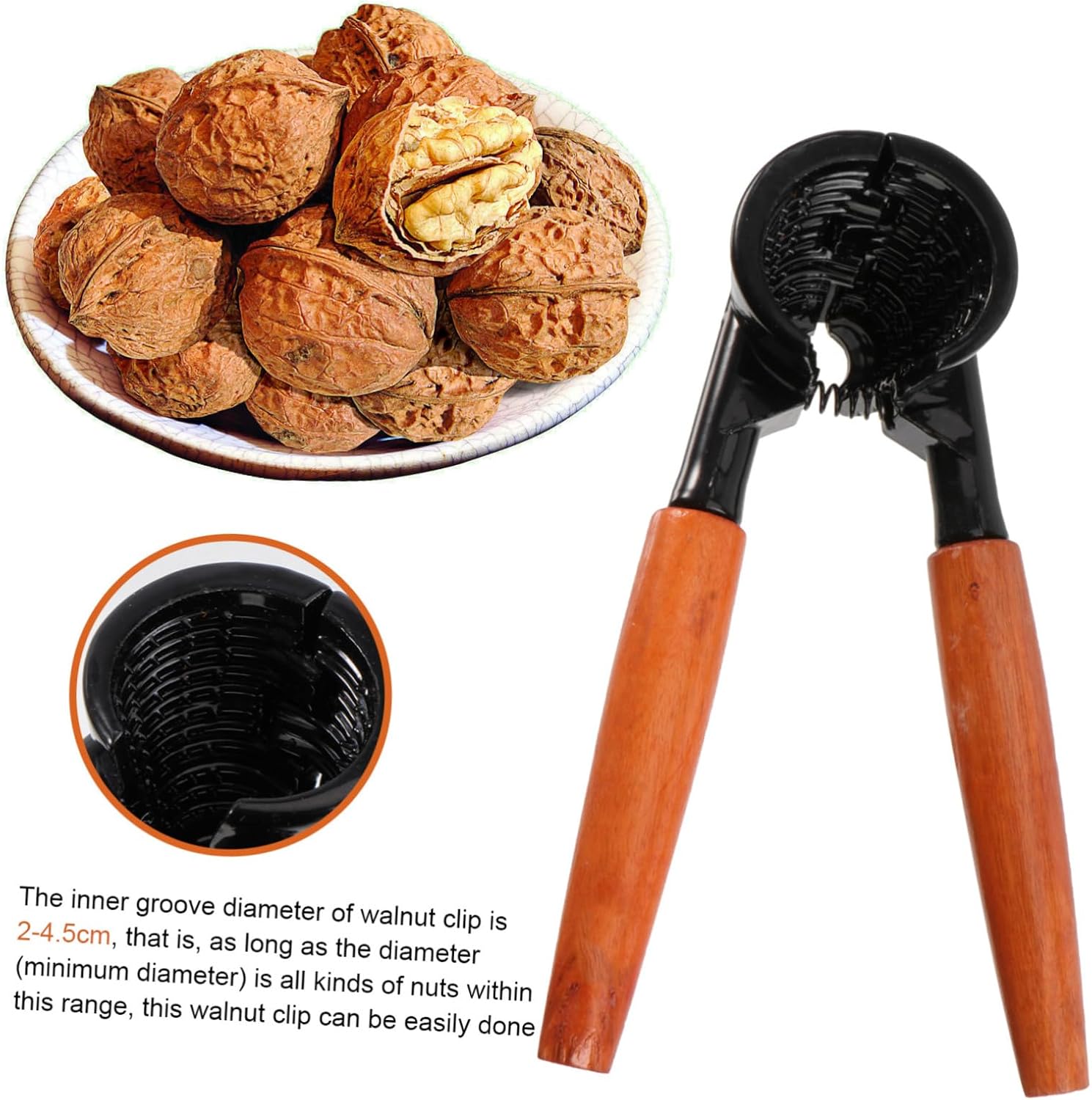 OUNONA Nutcracker Opener Walnut Pecan Nuts Sheller Kitchen Nut Cracker Nut Cracker Tool Nut Crackers Nut Breaker Tool Nut Cracker Plier Random Color