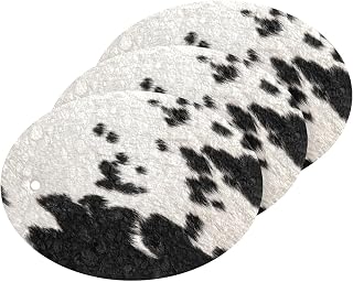Coikll Cow Skin Print Kitchen Sponges Cleaning Odor Free Non Scratch Dish Sponge for Cleaning Dishes Bathroom - 3 PCS