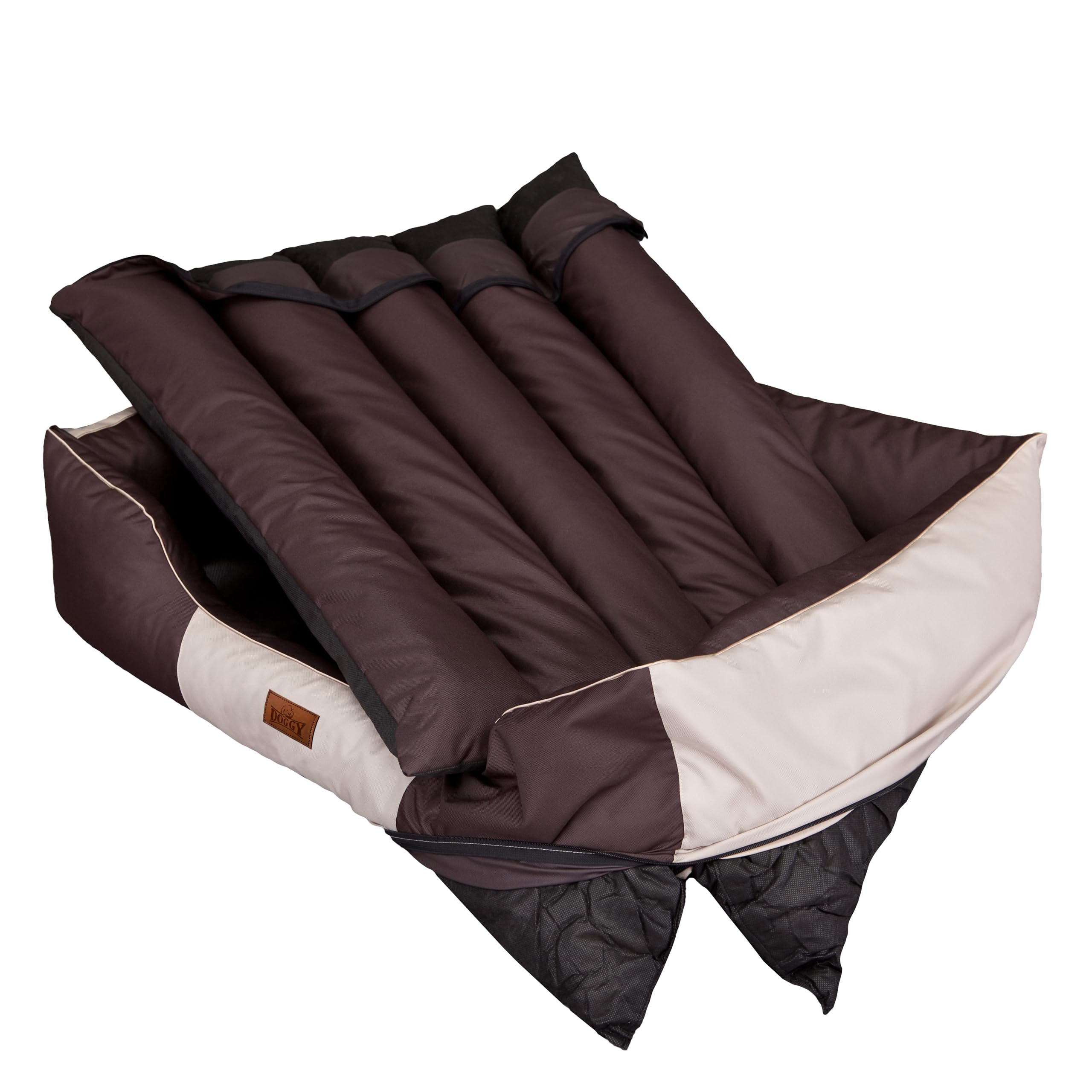 Cuccia per animali domestici, cuscino per cani, lettino, cuscino per cani, letto per cani, letto per animali domestici, materasso XL – 65 x 50 cm, marrone con beige