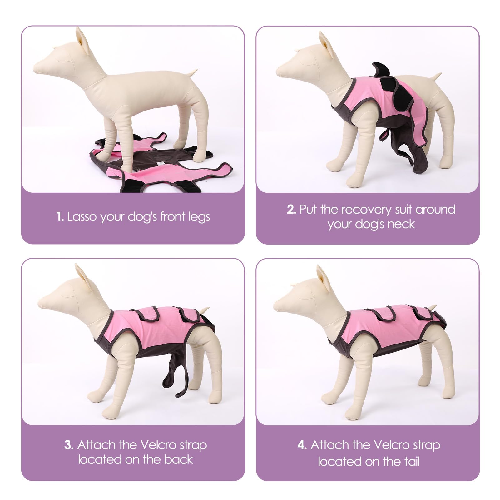 ASENKU Traje de Recuperación de Cirugía para Perros, Body Perro Post Cirugía Hembra, Pijama Perro, Alternativa de Collar en Forma de Cono para Perros Después de la Cirugía