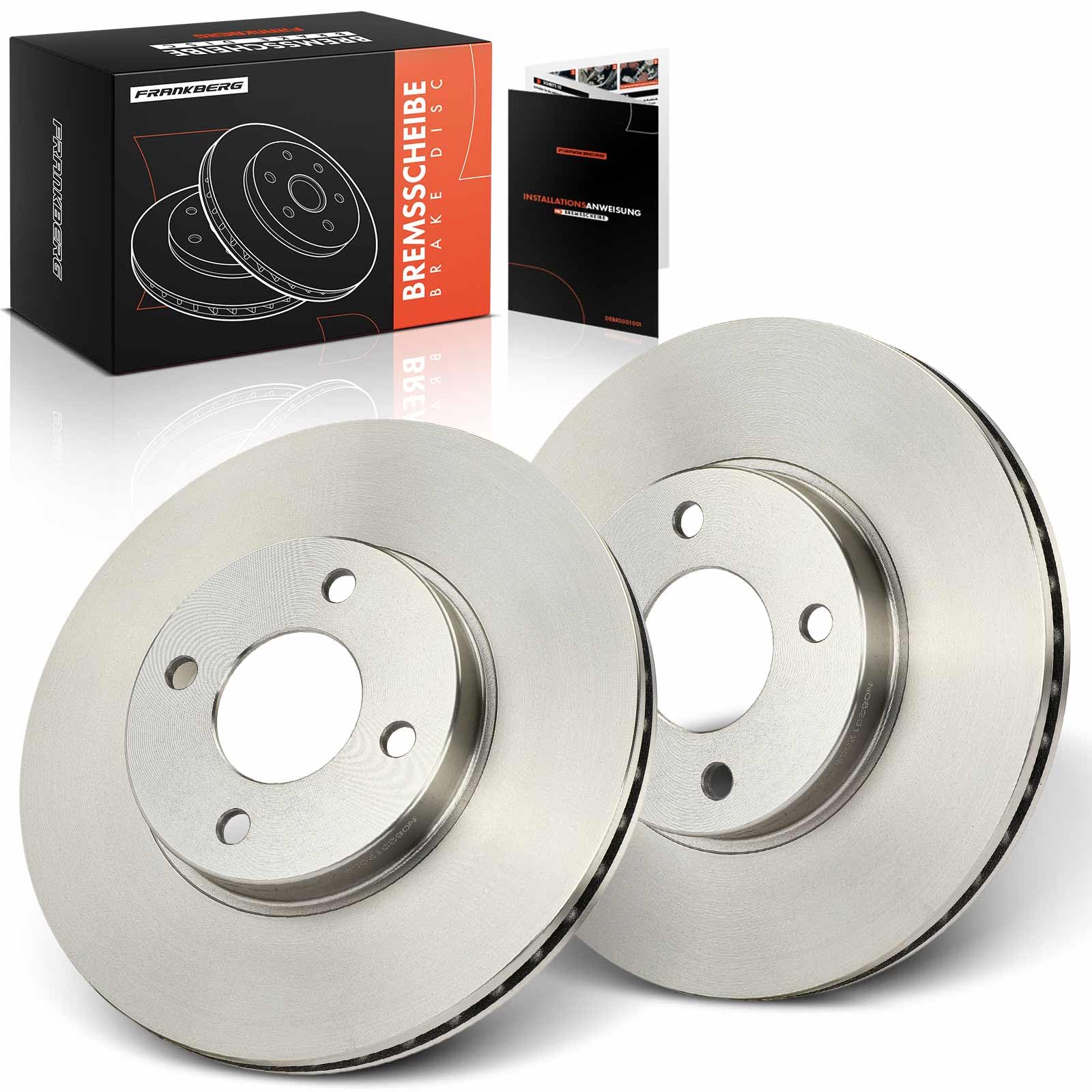 Frankberg Set di dischi freno incl. 2x Dischi Freno Anteriore Ventilato Diametro260mm Compatibile con Micra IV K13K K13KK Note E12 Replace# 402061HA0A,402061HA0H