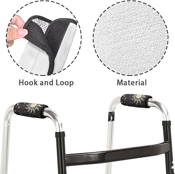 LedBack Soft Walker Handle Cushions Universal Walker Padded Hand Grip Covers Mobility Aid Accessories