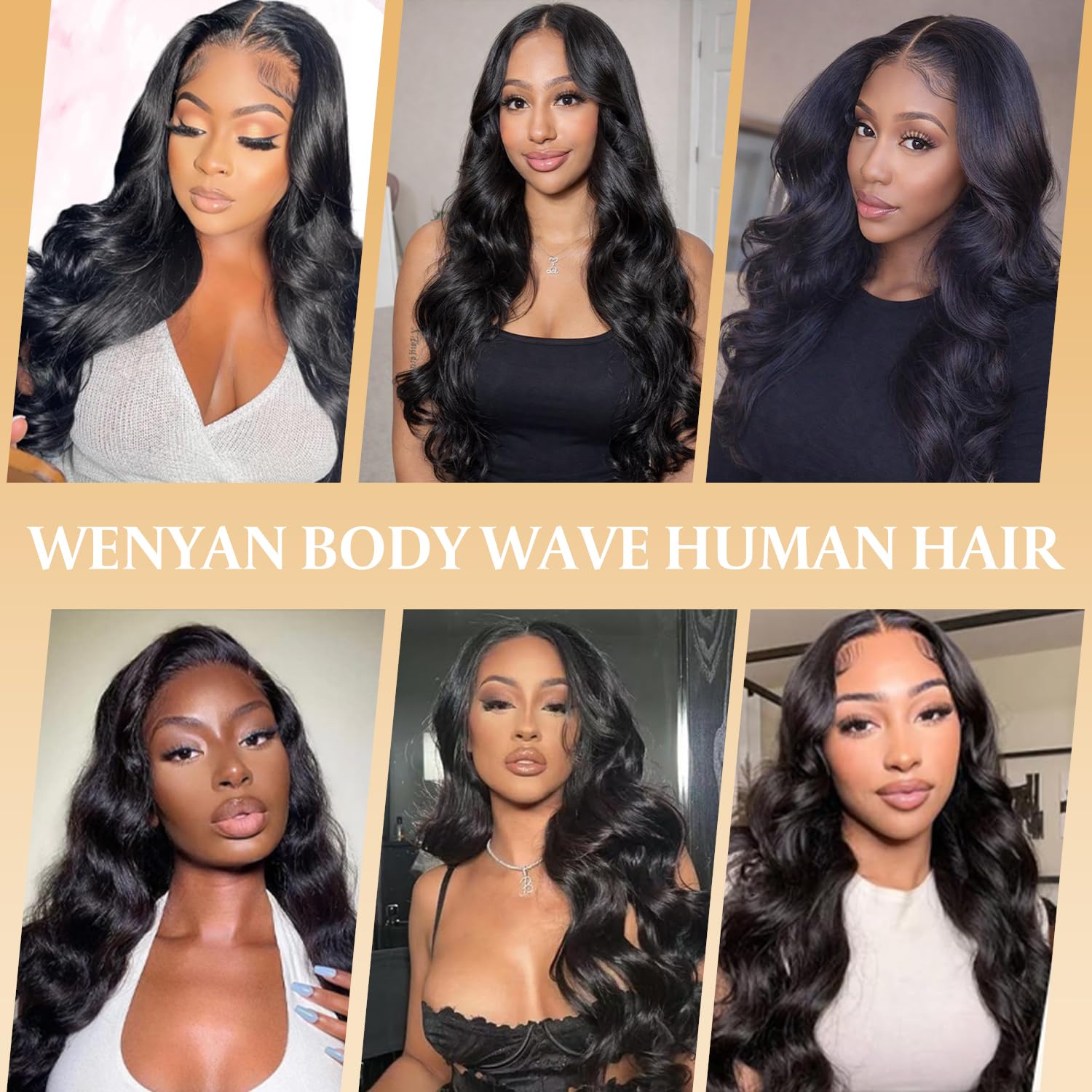 Human Hair Bundles Brazilian Remy Virgin Human Hair 100% Unprocessed Body Wave Soft Thick Weft Dyeable Hair Extensions Natural Black Color (12 14 16 inch 300g)