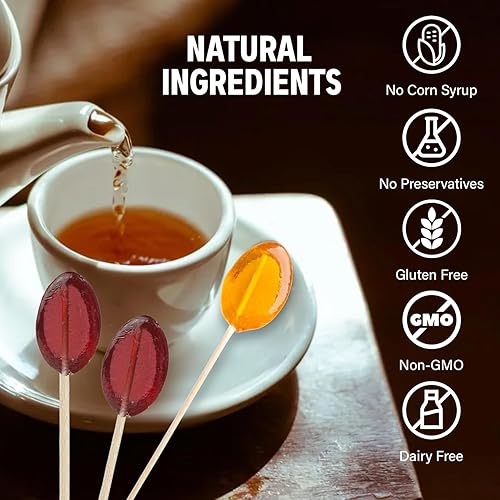 Miniatura 4 de Melville Candy Caja de regalo de cucharas de miel y paletas de té totalmente natural (cucharas de té de miel de trébol)