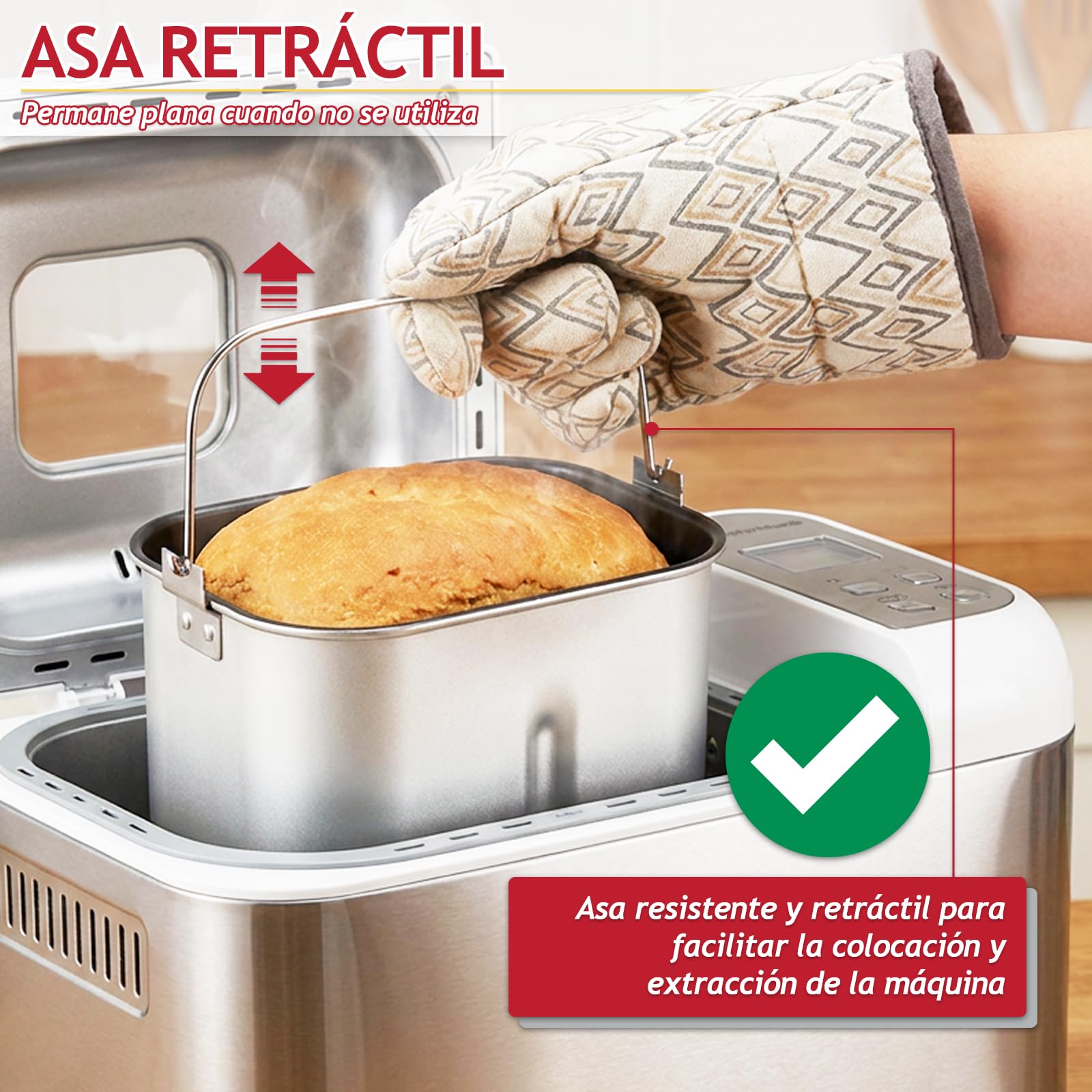 SPARES2GO Bandeja para Hornear + Brazo de Amasado para Morphy Richards Panificadora 48319, 48320 y 48321