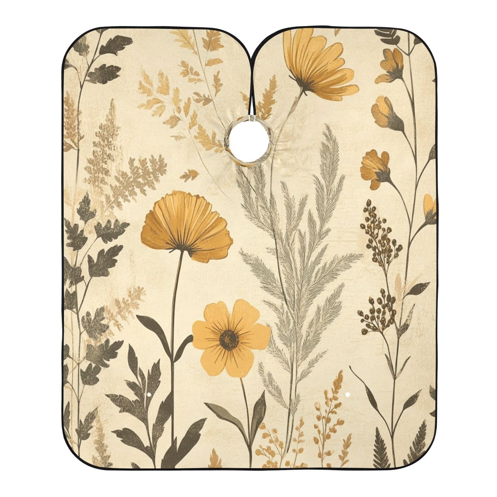 Kigai Flower Plants Hair Cutting Cape for Men & Women Waterproof Barber Cape Professional Hairdressing Salon Styling Apron with Adjustable Closure Snap