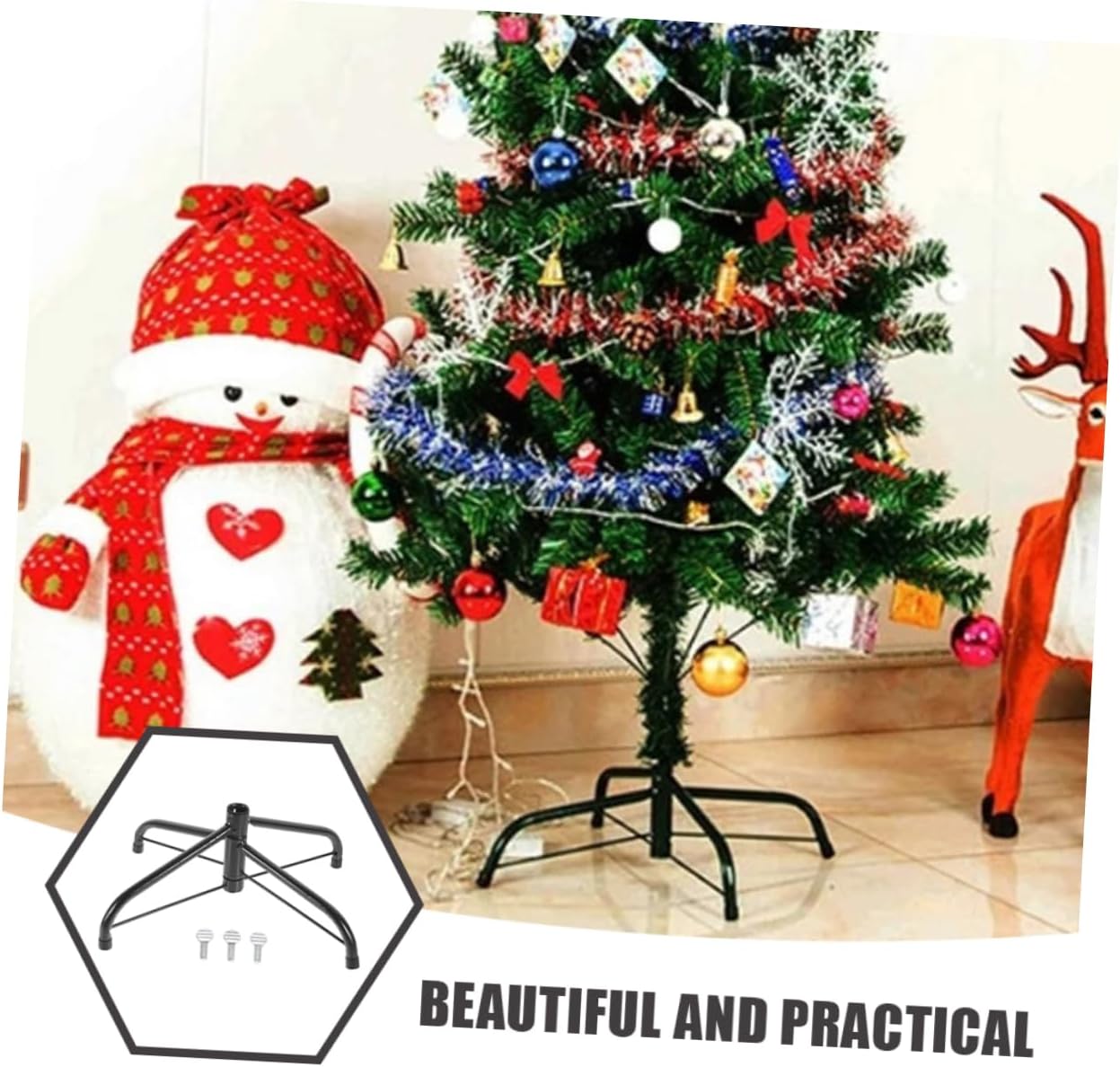 2pcs Christmas Tree Stand Christmas Bracket for Easy Installation Stylish and Compact Holiday Base for Artificial Trees and Decorative