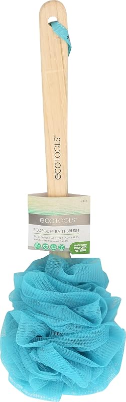 EcoTools Escova de banho EcoPouf com cabo de bambu