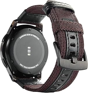 Dl3 Mobilak Nylon Sports Bands With Leather 20MM Strap for Samsung Gear Sport, Watch 6, 4, 5, 5 Pro, S2 Classic, Active 2 40mm 44mm, Amazfit GTS 3, 4, 4 Mini, Bip 3 Pro, GTS2, Bp U