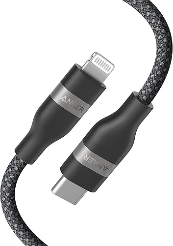 Anker USB C to Lightning Cable, Upcycled-Braided USB C to Lightning Cord, Ultra-Fast Charging Cable for iPhone 14/13/12/11 Series and More (3FT)