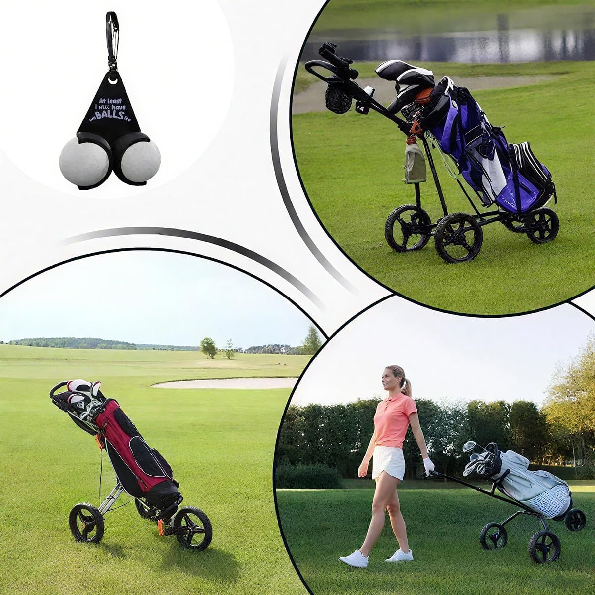 Golf Ball Holder with Clip - Funny Golf Gift for Golfers, Practical Golf Accessory for Golfers