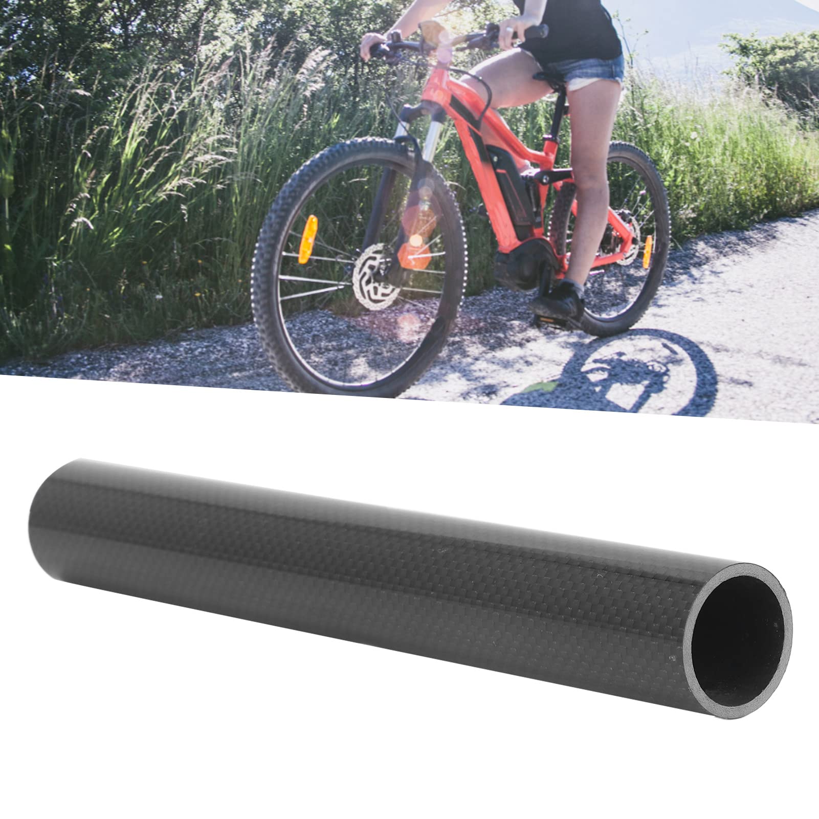 Gavigain Carbon Fiber Glossy Bike Headset Spacer for 28.6mm Front Fork Washer Long Lasting Use