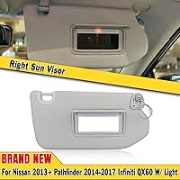 Vista 2 de Parasol de pasajero derecho para Pathfinder 2013-2018 Infiniti QX60 2014-2017 con lámpara 96400-9PB0A 964009PB0A