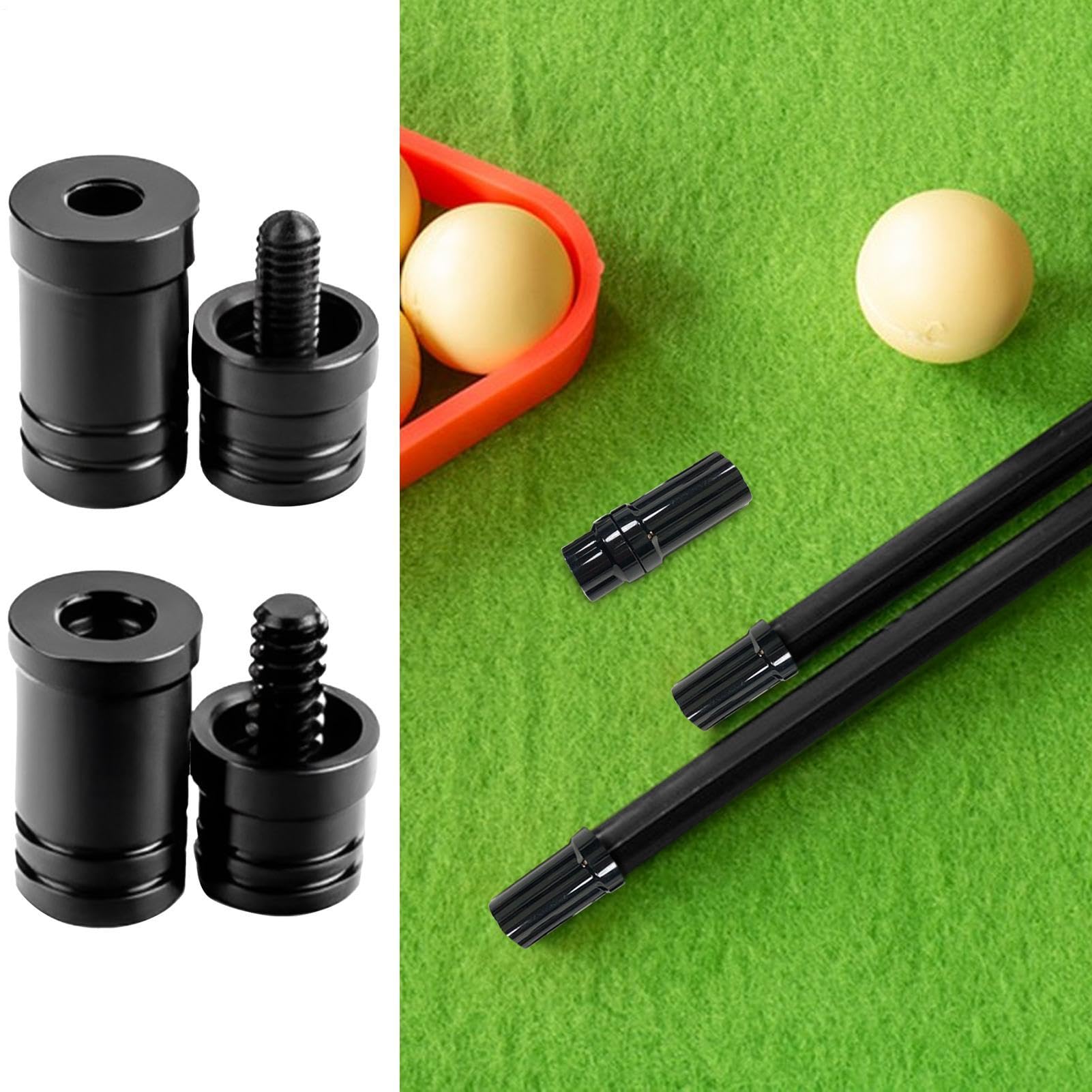 Generico Protezione per Articolazioni - per Biliardo | Tappo Filettato per Stecca da Biliardo in ABS Resistente, Protezione Contro L'allentamento del Filo 3/8x10 E 5/16x18, Nero, Antipolvere, 1 Pezzo