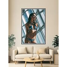 Wall Art Impact Photographic Portrait Poster - Sultry Confidence Statement Premium Luster