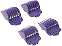 Andis 01415 Master Dual Magnet Large Comb Set - Crafted with High-Grade Metal, Contains 4 Different Size Combs - Providing a Comfortable & Snag-Free Experience - Purple