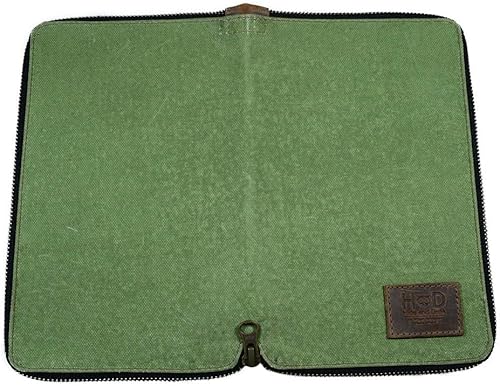 Miniatura 3 de Hide & Drink, Funda de diario con cremallera para cuaderno Moleskine de tamaño L, funda Cahier, cuaderno no incluido, hecho a mano, lona encerada