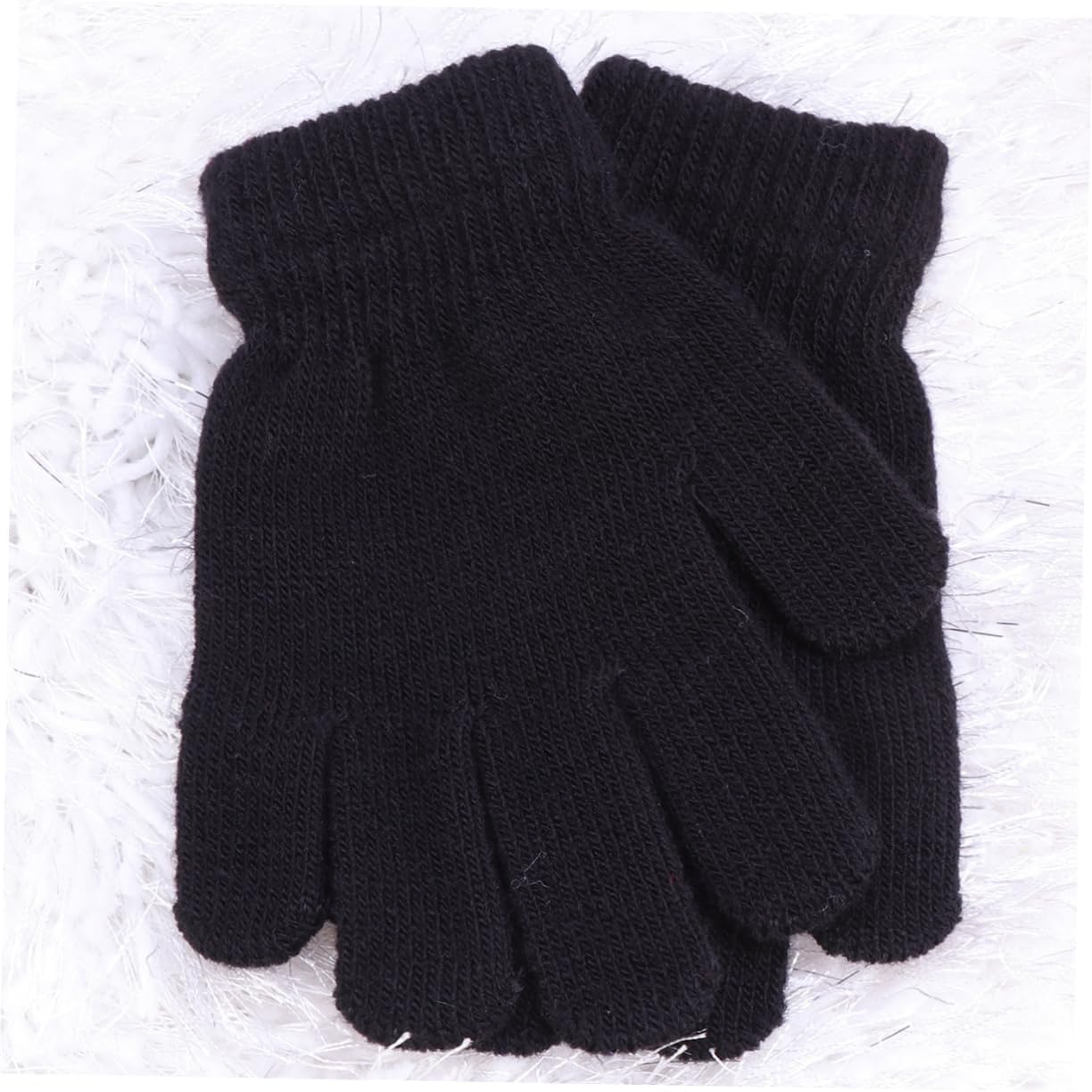 NOLITOY 2pcs thermal gloves warm gloves boy gloves kid gloves Solid color gloves Five finger gloves mittens kids