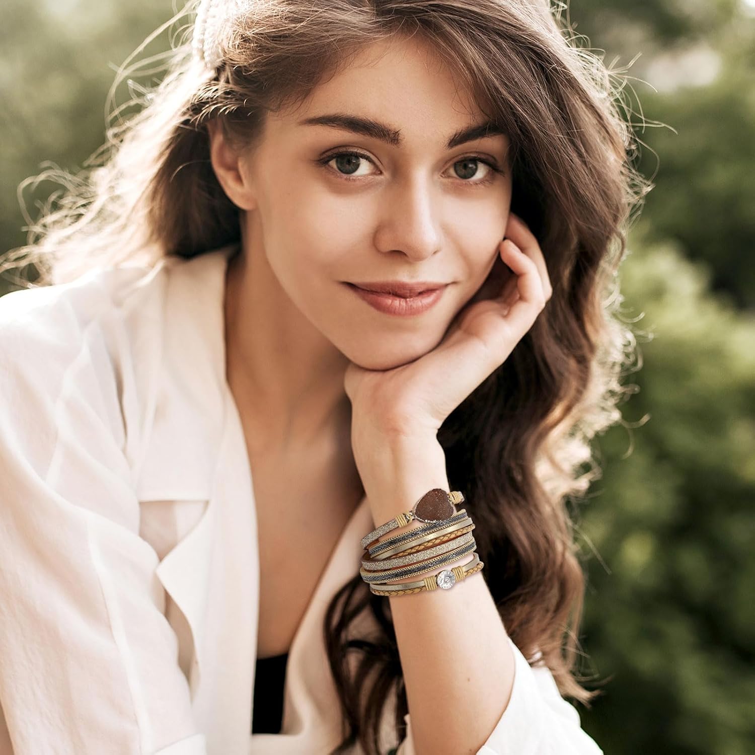 Long tiantian Leather Bracelets for Women Trendy Black Bracelet Cross Leather Wrap Bracelets Western Boho Jewelry Gifts - Image 6