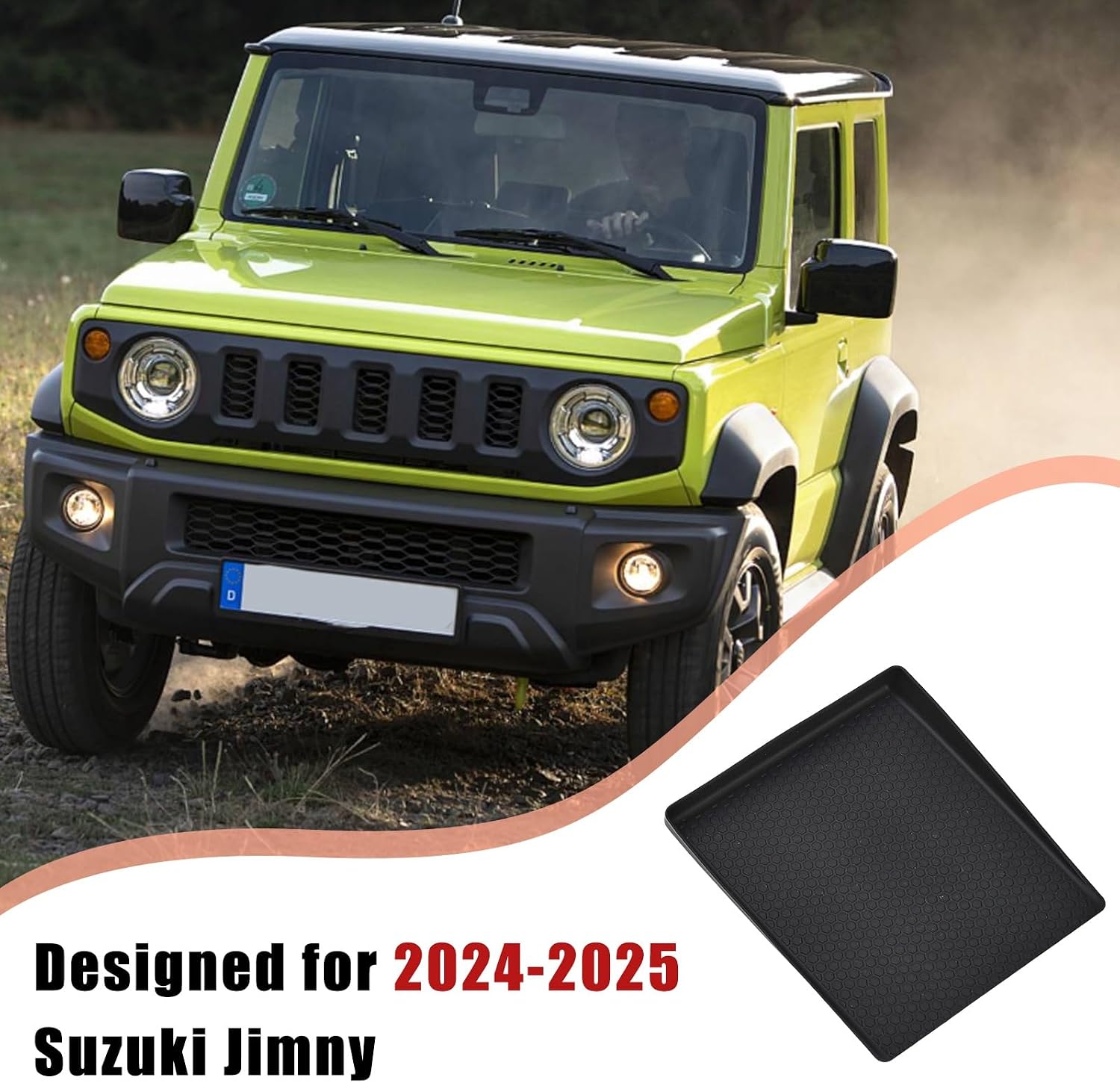JSCARLIFE Center Console Mat for 2024-2025 S-uzuki Jimny JB74/JB64, Custom Fit Anti-Slip Silicone Dash Storage Tray Insert - Non-Scratch Protection Pad, Heatproof Easy Clean Interior Accessories image 3