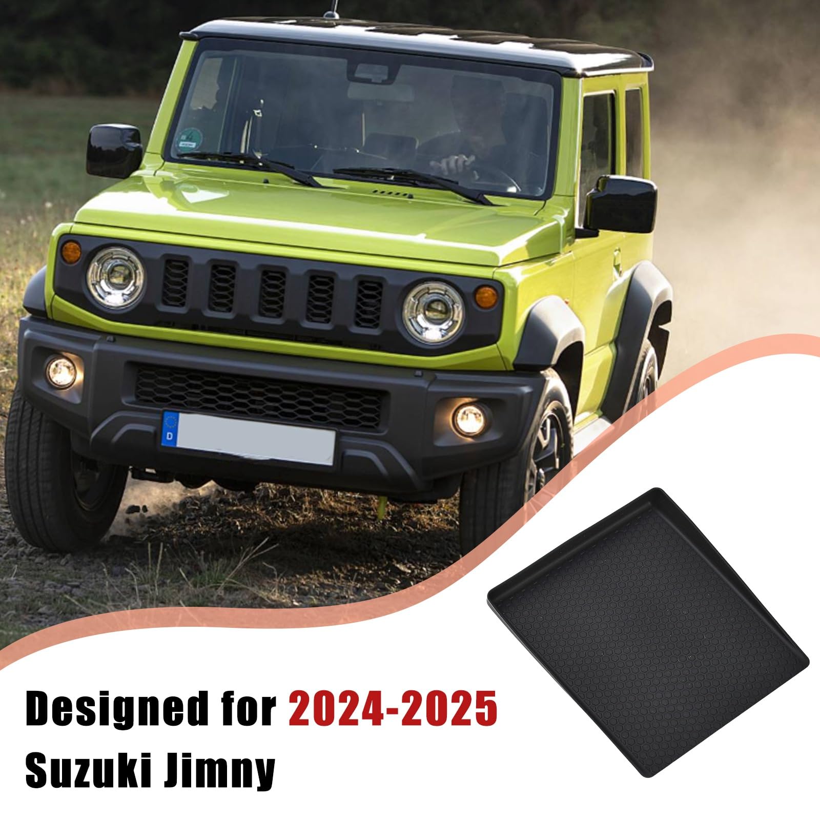Organizer pod konsolę środkową do Suzuki Jimny JB74/JB64 2024-2025 | Specjalnie zaprojektowana taca, antypoślizgowa i chroniąca przed zarysowaniami, akcesoria do wnętrza samochodu