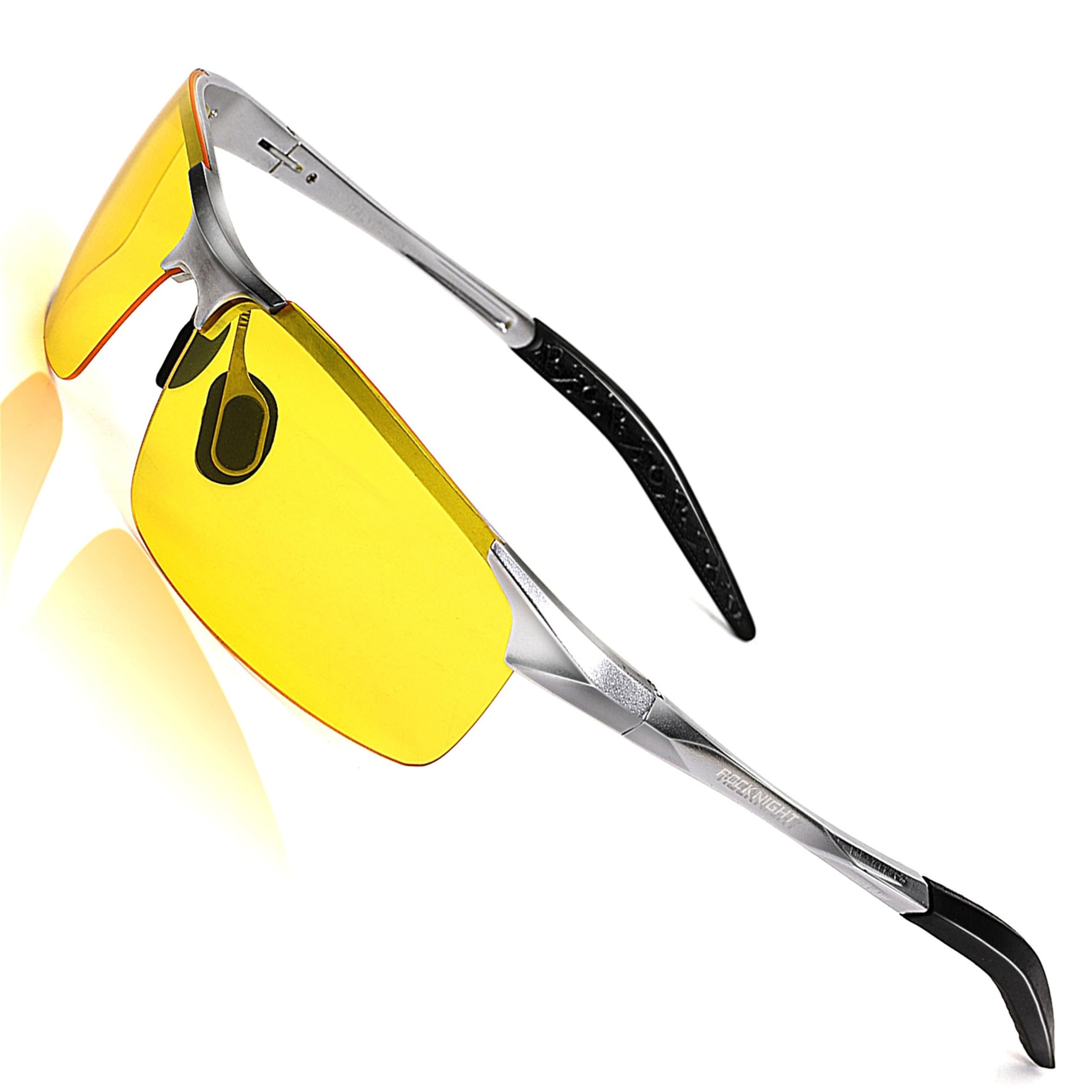 ROCKNIGHTDriving HD Polarized UV400 Protection Ultra light Al-Mg Golf Fishing Outdoor Sunglasses
